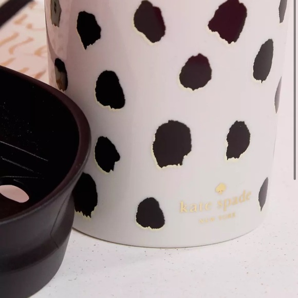 Kate Spade Flamingo Dot Thermal MUG Travel 16 oz - Picture 2 of 4